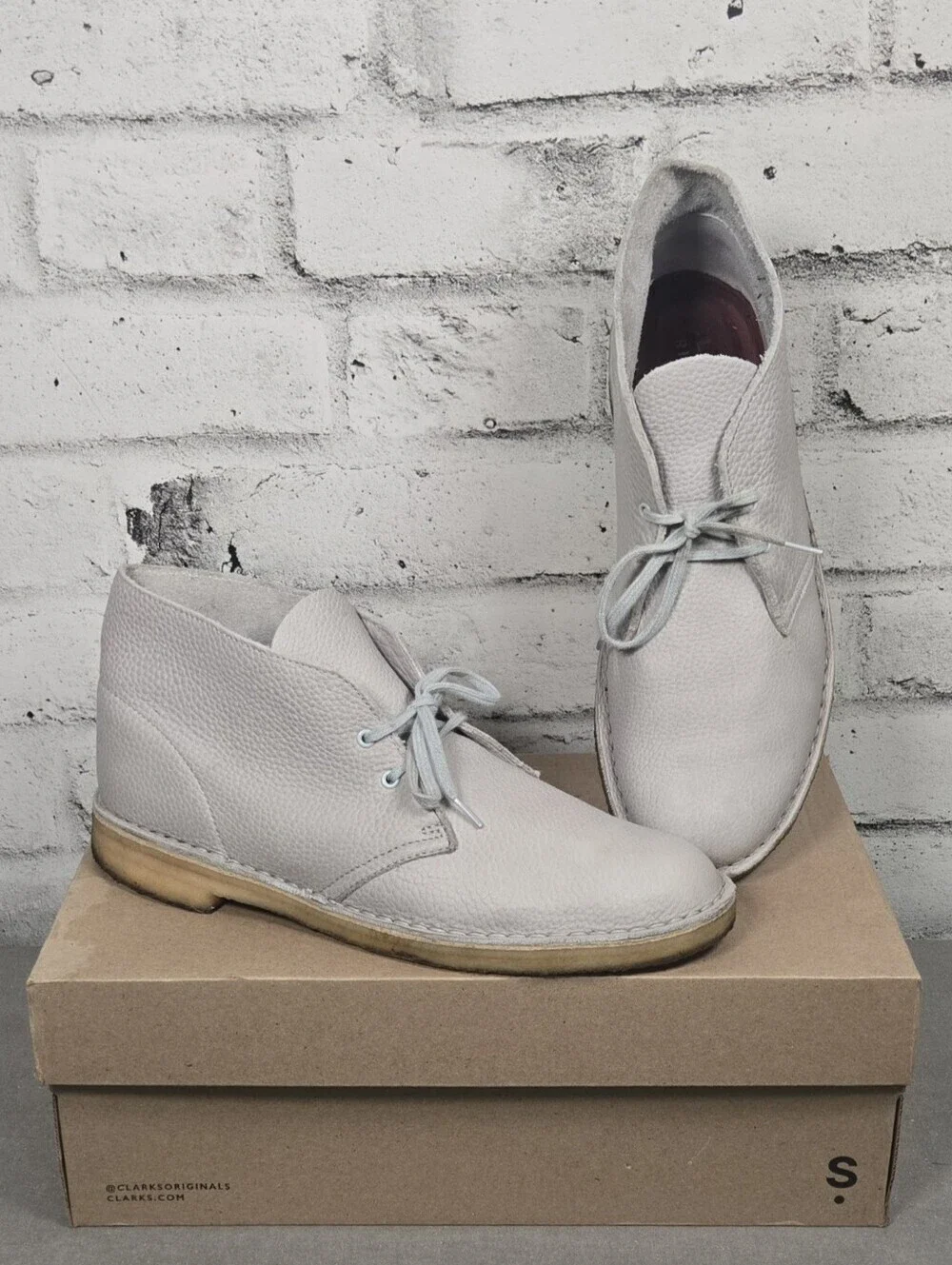 Clarks Originals Desert Boot Light Blue Leather Chukka Boots Size 9.5